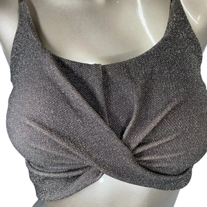 Free People x Beach Riot Women’s Kenzi Twist Bikini Top – Brown – Size XL